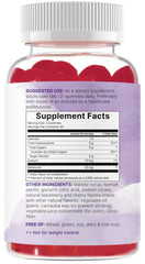 Close-up of 20 mg melatonin gummies in blackberry cherry flavor