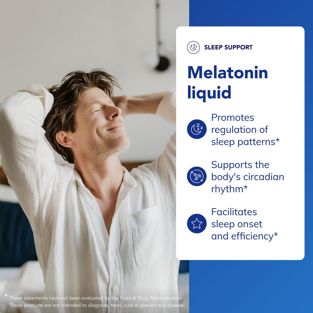 Droplet being dispensed from the melatonin liquid bottle