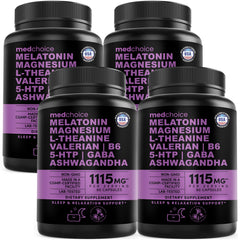 12-in-1 Melatonin Sleep Capsules bottle on white background
