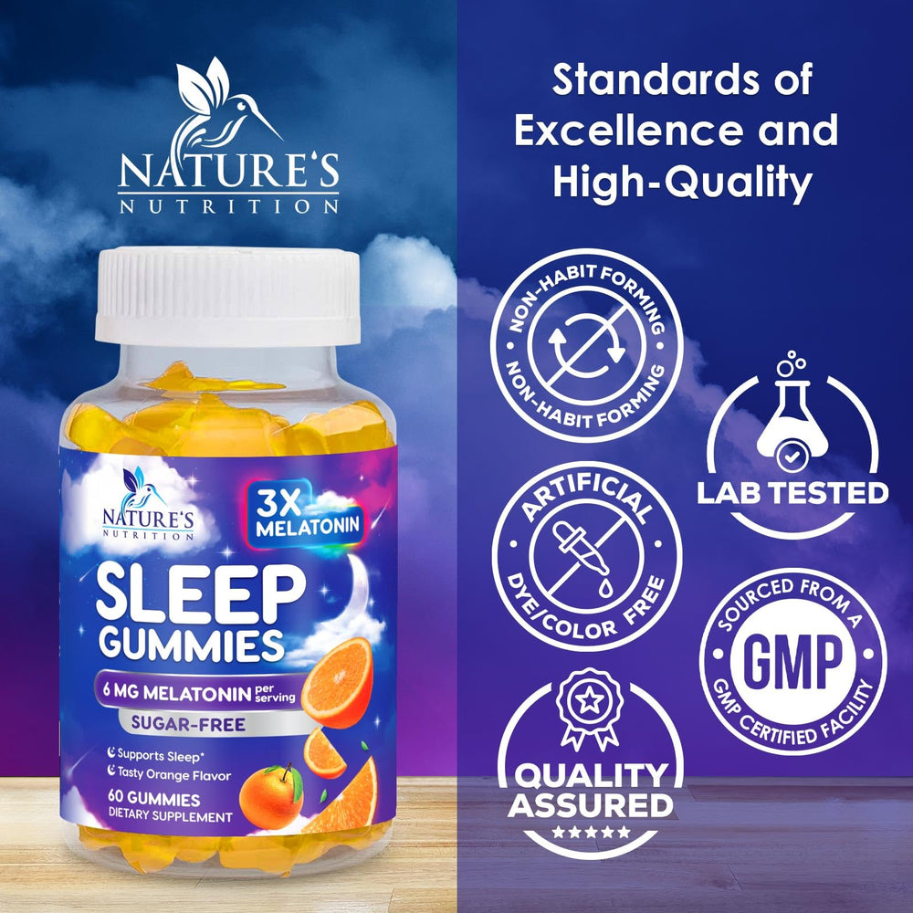 Bottle of Melatonin Sleep Gummies Sugar Free 60 count