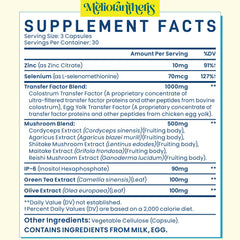 Illustration of colostrum, egg yolk extract and transfer factor concepts