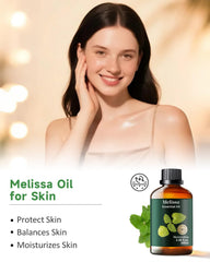 Dropper bottle of Melissa essential oil