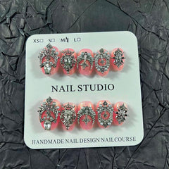 MellowBells long 18mm press-on nails ideal for festive looks.