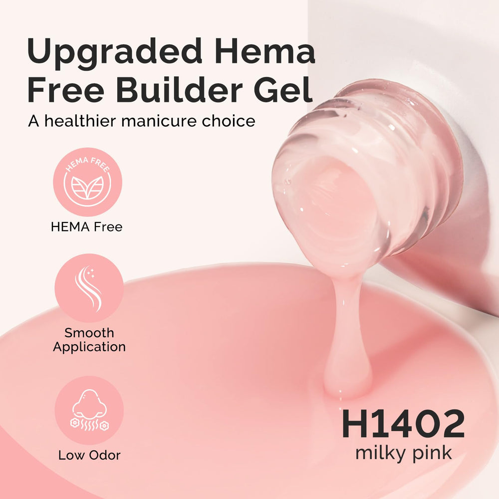 MelodySusie builder gel brush inside cap enables easy application and precise shaping.