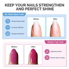 Base coat brush applying even primer across nail surface for uniform color.
