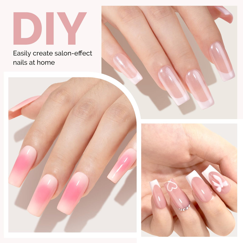 MelodySusie built-in C-curve creates a three-dimensional nail silhouette.