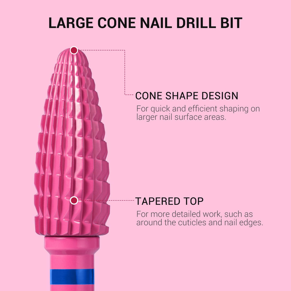 MelodySusie carbide tungsten cone bit for refined cuticle and edges