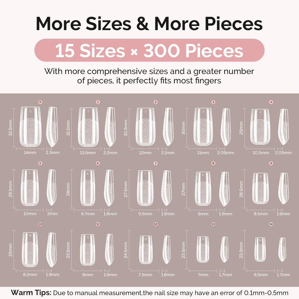 MelodySusie pre-built apex tips provide a perfect fit for flat and curved nails.