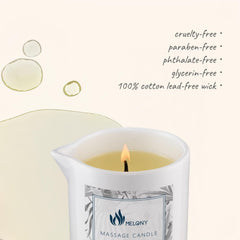 Clean-burning candle with a clear spout for easy use
