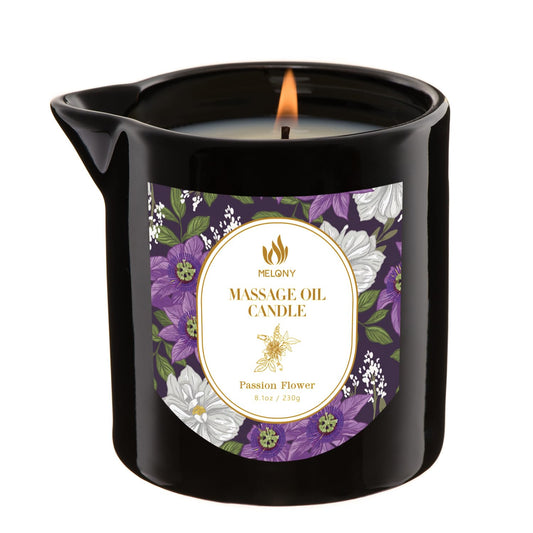 MELONY Massage Oil Candle in a premium jar (8.1 oz / 230 g)