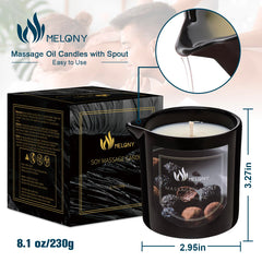 Close-up of MELONY Cocoa Truffle candle surface