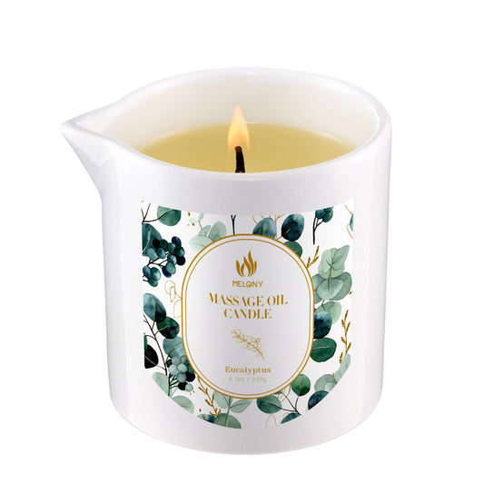 MELONY Soy Massage Candle poured oil and natural soy wax
