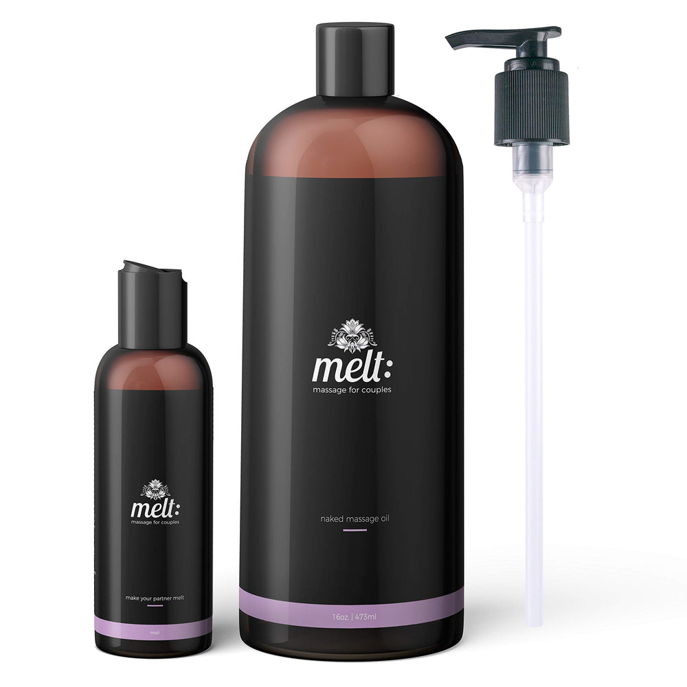 Melt Sensual Massage Oil bottle 16oz with almond oil