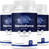Front view of Memoforce Brain Supplement 3-pack