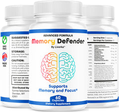 Memory Defender bottle on white background