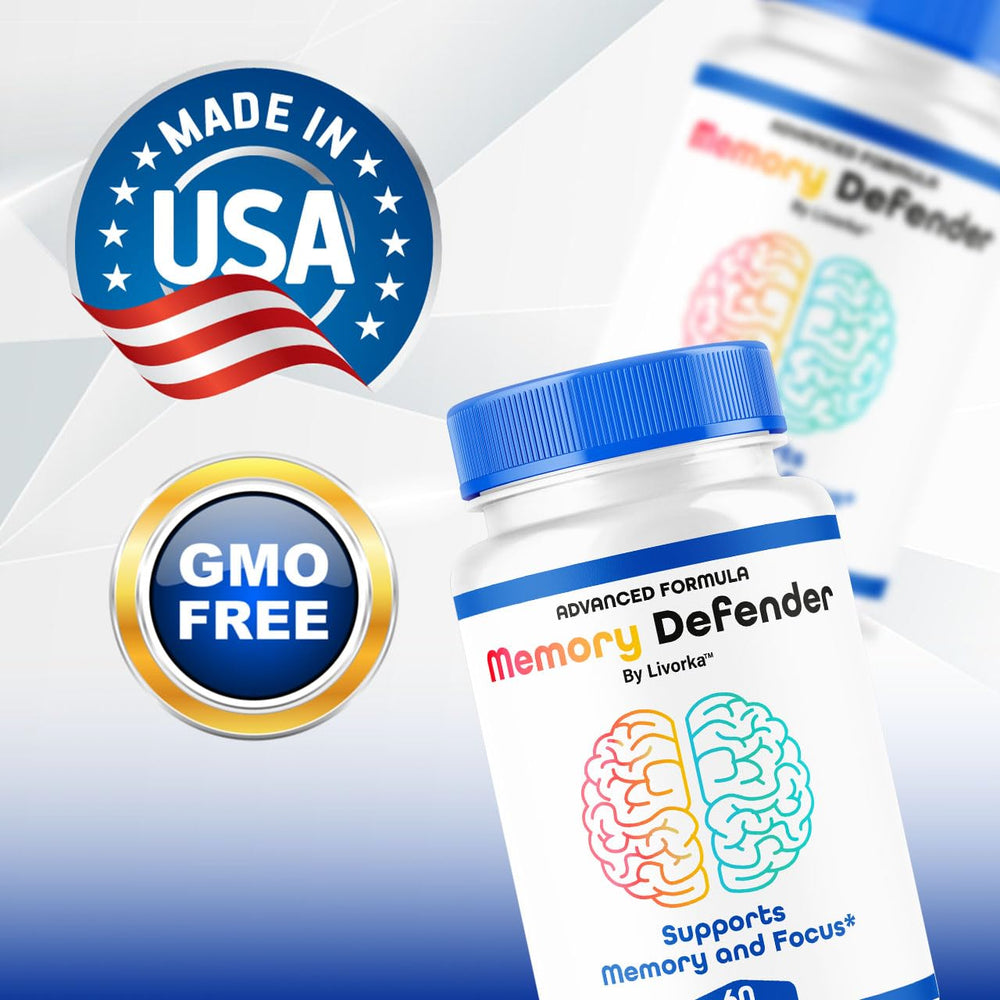 Memory Defender Brain and Memory Support Pills bottle