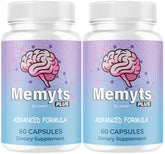 Bottle of Memyts Plus capsules with label