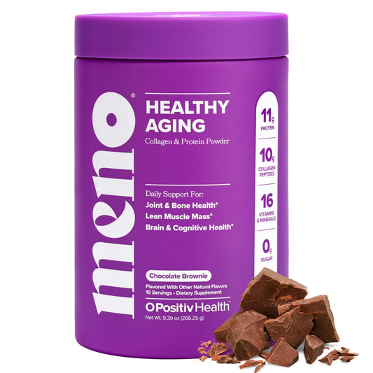 MENO Healthy Aging Collagen & Protein Powder Chocolate Brownie 15 Servings tub