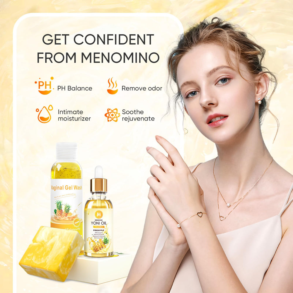 MENOMINO Feminine Wash packaging highlights fragrance-free daily care