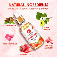 MENOMINO rose yoni oil bottle close-up showing smooth texture