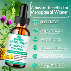 Liquid menopause vitamin dropper for easy daily dosing