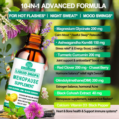 Close-up of ingredients Black Cohosh, DIM, Turmeric Extract in menopause formula