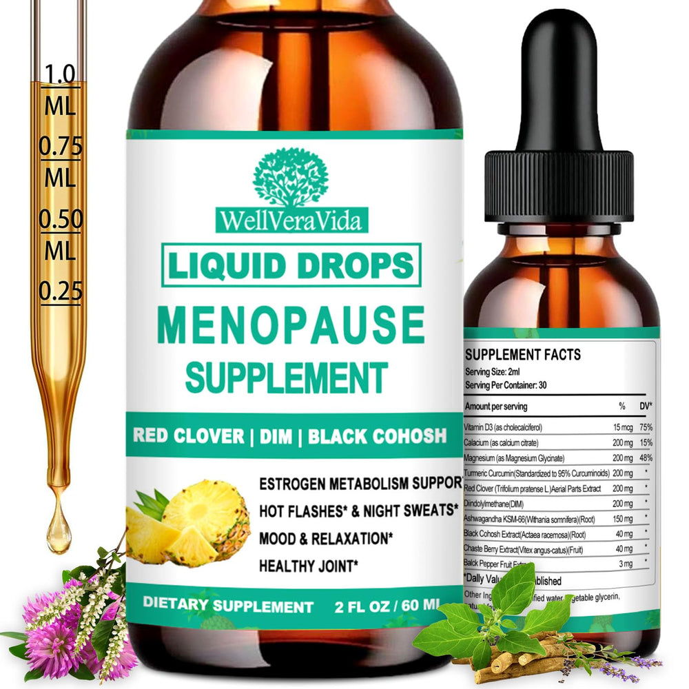 Bottle of Hormone Harmony menopause supplement with Black Cohosh and KSM-66 Ashwagandha
