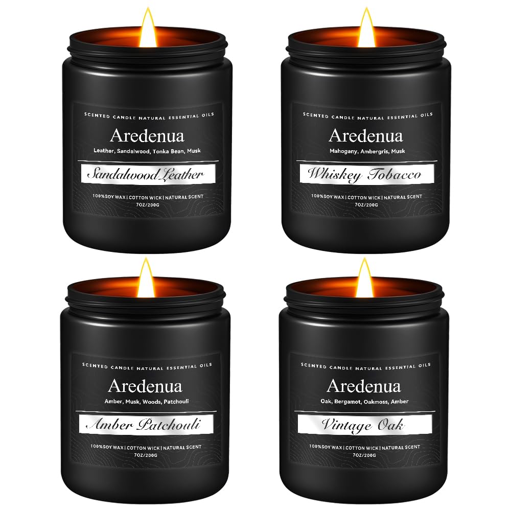 Sandalwood Leather scented candle tin