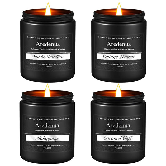 Vintage Leather scented candle from Men's 4-pack