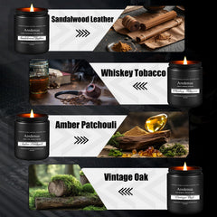 Whiskey Tobacco scented candle tin