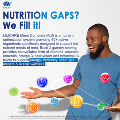 Nutrition facts for Mens Multivitamins Gummies