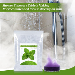 Menthol crystals for shower steamers usage