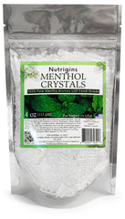Front view of Menthol Crystals 4 oz resealable bag