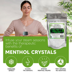 Organic purity label on Menthol Crystals packaging