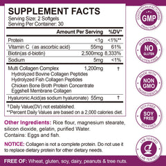 MENXI bottle label highlights collagen types I–X and key nutrients