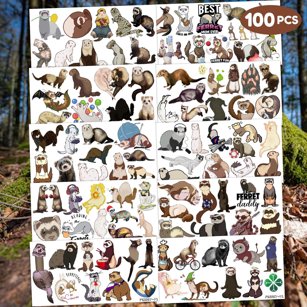 MeoIsDaBest ferret tattoos apply easily on skin or objects for quick flair.