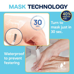 MEOLY wart remover packaging shown for travel-friendly convenience.