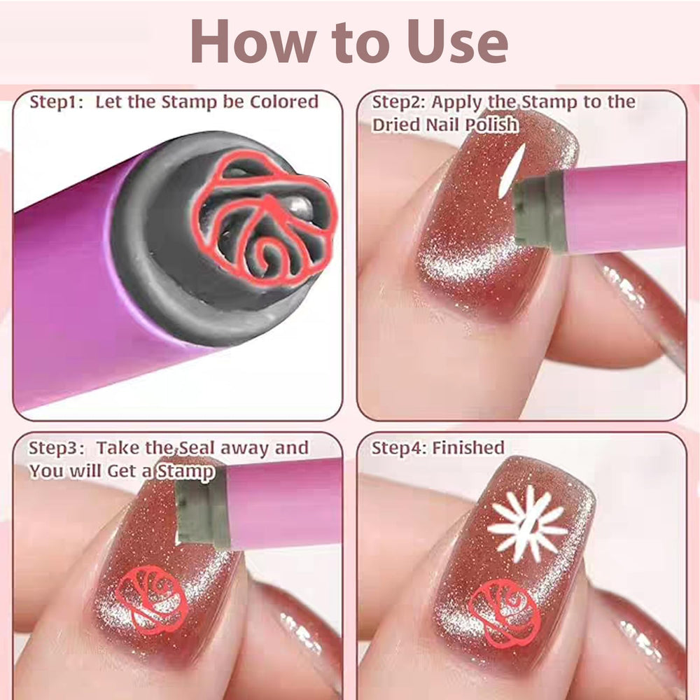 MervothixA nail stamp pen geometric patterns for modern manicures.