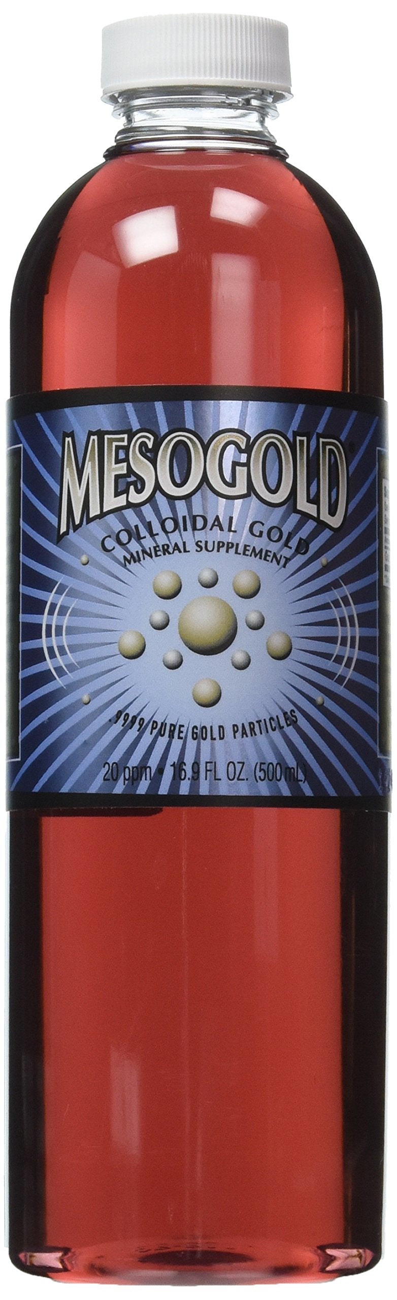 MesoGold 20 ppm colloidal gold bottle label