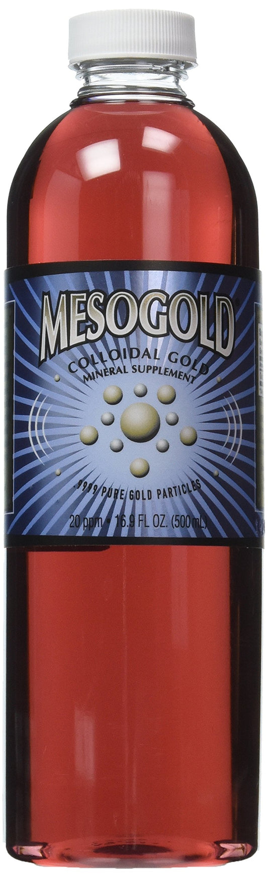 MesoGold 20 ppm colloidal gold bottle label