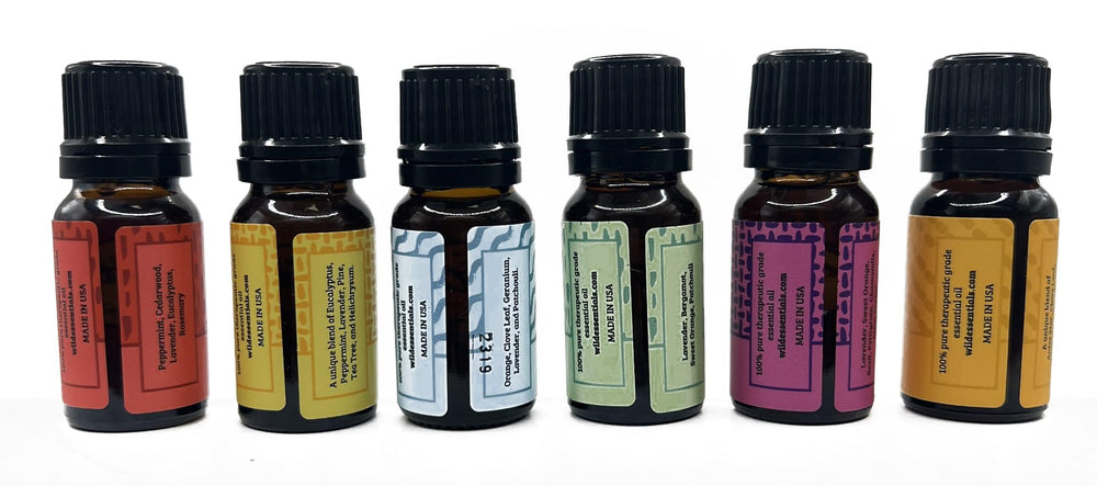 mEssentials Wild Essentials Relax bottle label presents lavender citrus notes for bedtime relaxation.
