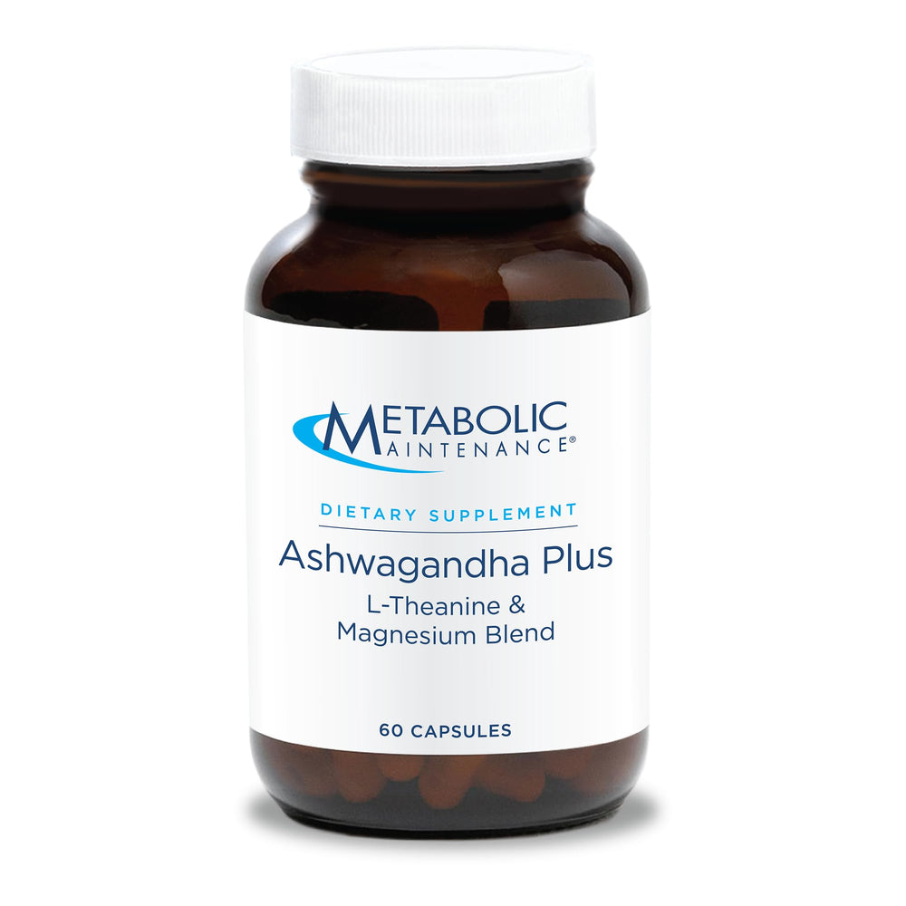 Metabolic Maintenance Ashwagandha Plus bottle and capsules
