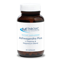 Metabolic Maintenance Ashwagandha Plus bottle and capsules