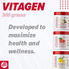 Vitagen bottle with Apple Cider branding on a white background