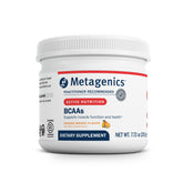 Front view of Metagenics BCAAs Powder Orange Mango bottle