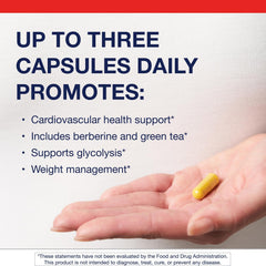 Berberine GT supplement facts panel showing 500 mg per capsule