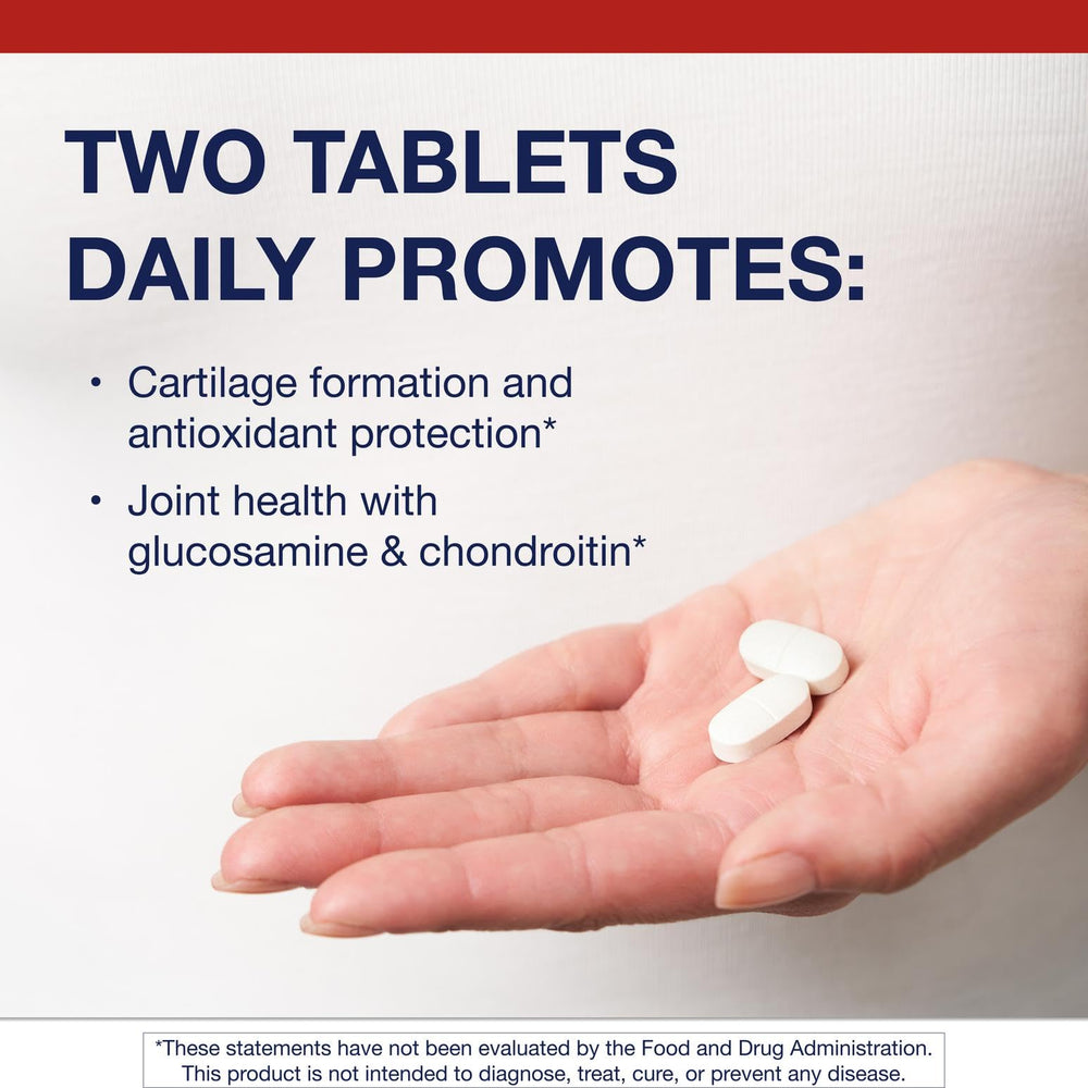 Illustration of glucosamine, chondroitin, and MSM joint ingredients