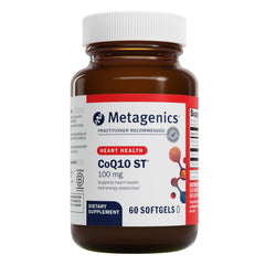 Metagenics CoQ10 ST-100 bottle front label with 60 softgels