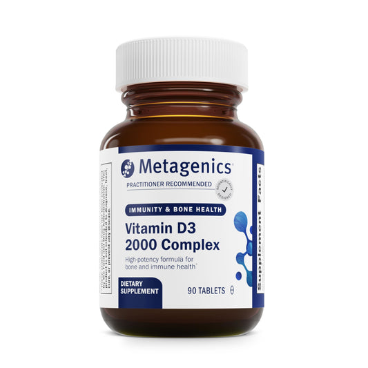Bottle label for Metagenics D3 2000 IU Complex