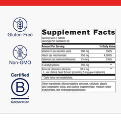 Ingredients of Metagenics GlutaClear including broccoli seed extract